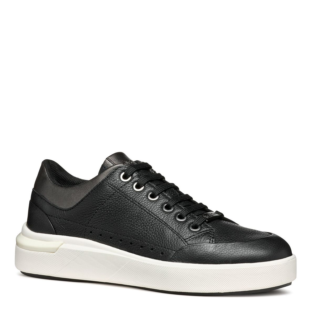 GEOX - Zapatilla Urbana Mujer Cuero Negro Geox