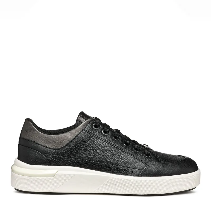 GEOX - Zapatilla Urbana Mujer Cuero Negro Geox
