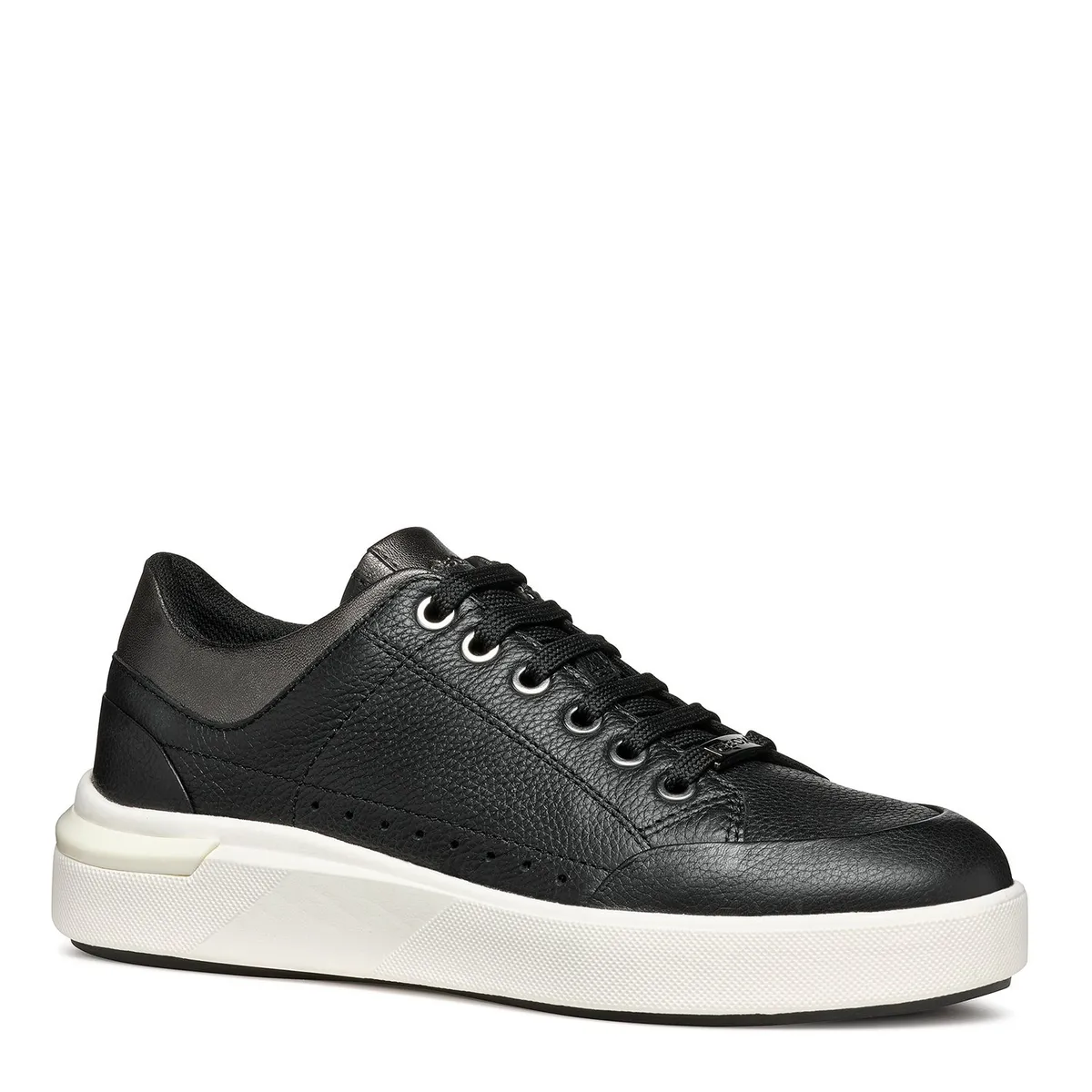 GEOX - Zapatilla Urbana Mujer Cuero Negro Geox