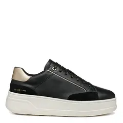 GEOX - Zapatilla Urbana Mujer Cuero Negro