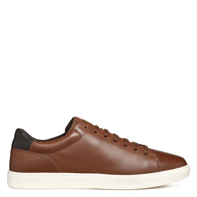 GEOX - Zapatilla Urbana Hombre Cuero Café Geox