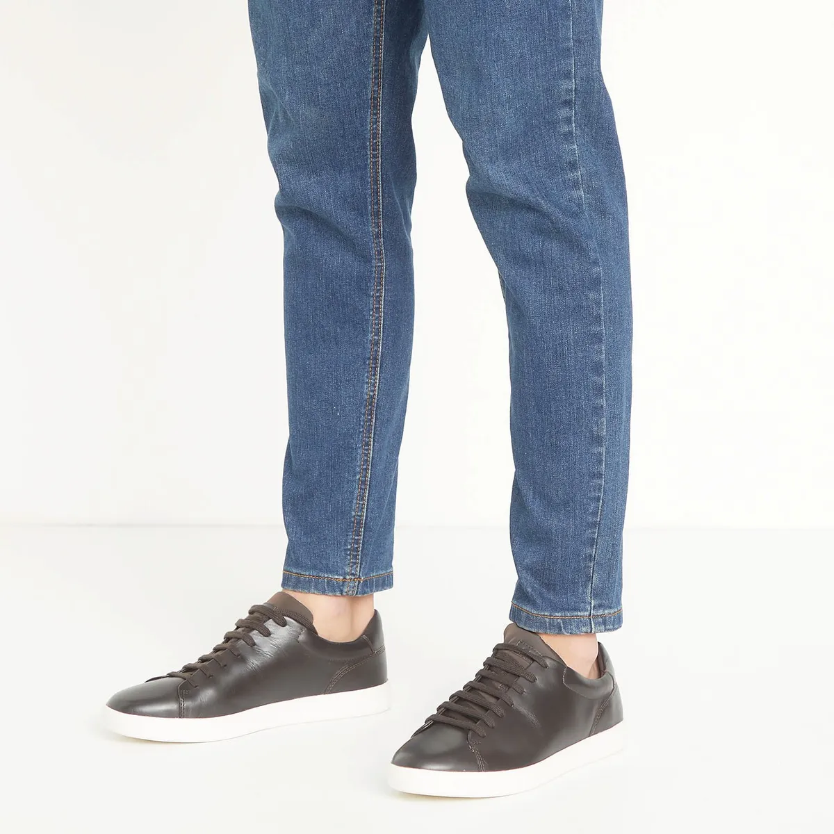 GEOX - Zapatilla Urbana Hombre Cuero Negro Geox