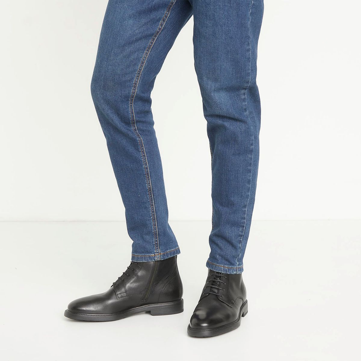 GEOX - Botas Hombre Cuero Negro Geox