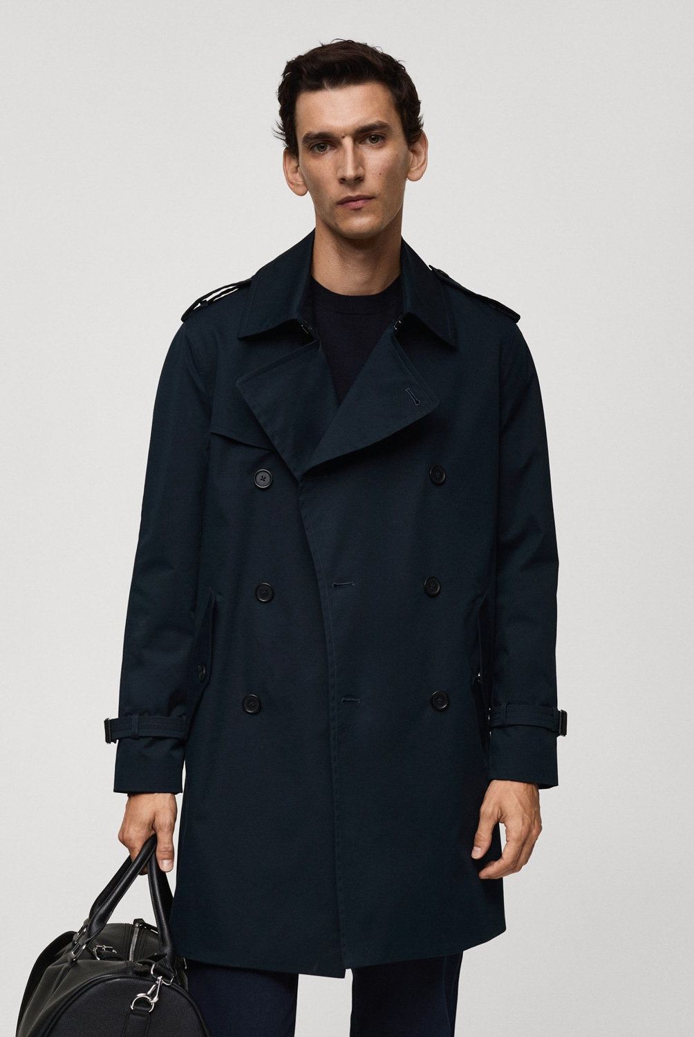 MANGO MAN - Gabardina Traje Super Slim Fit Microestructura Hombre Mango Man