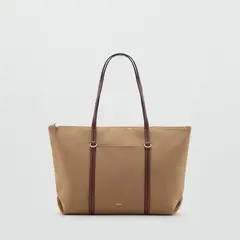 MANGO - Bolso Shopper Nylon Mujer