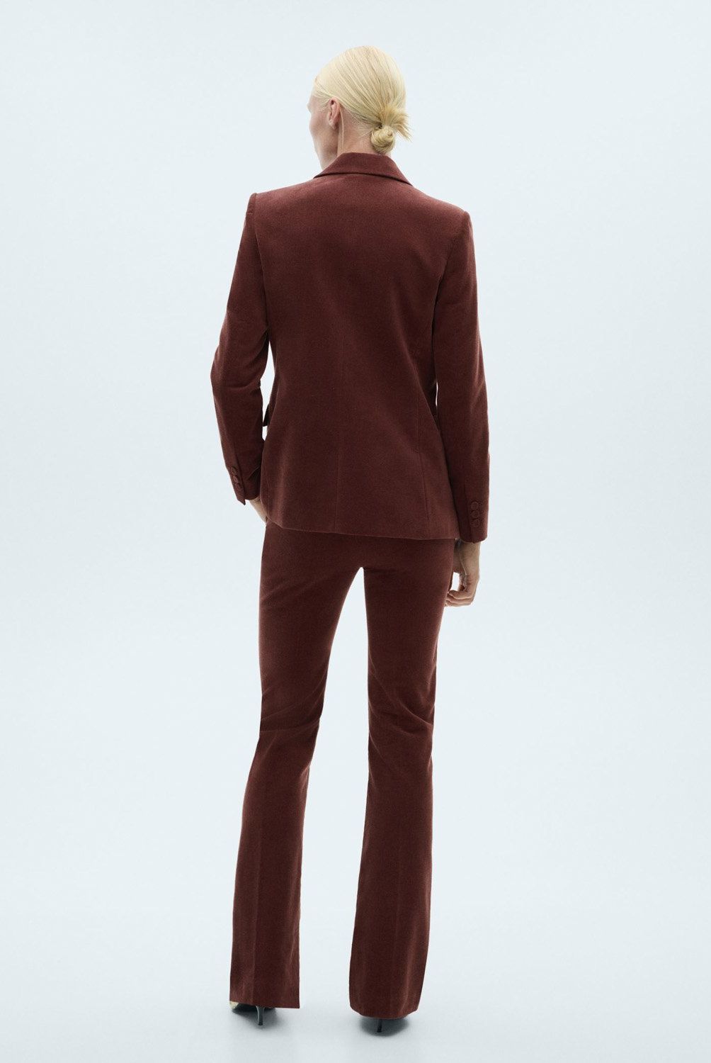 MANGO - Blazer Traje Terciopelo Mujer Mango