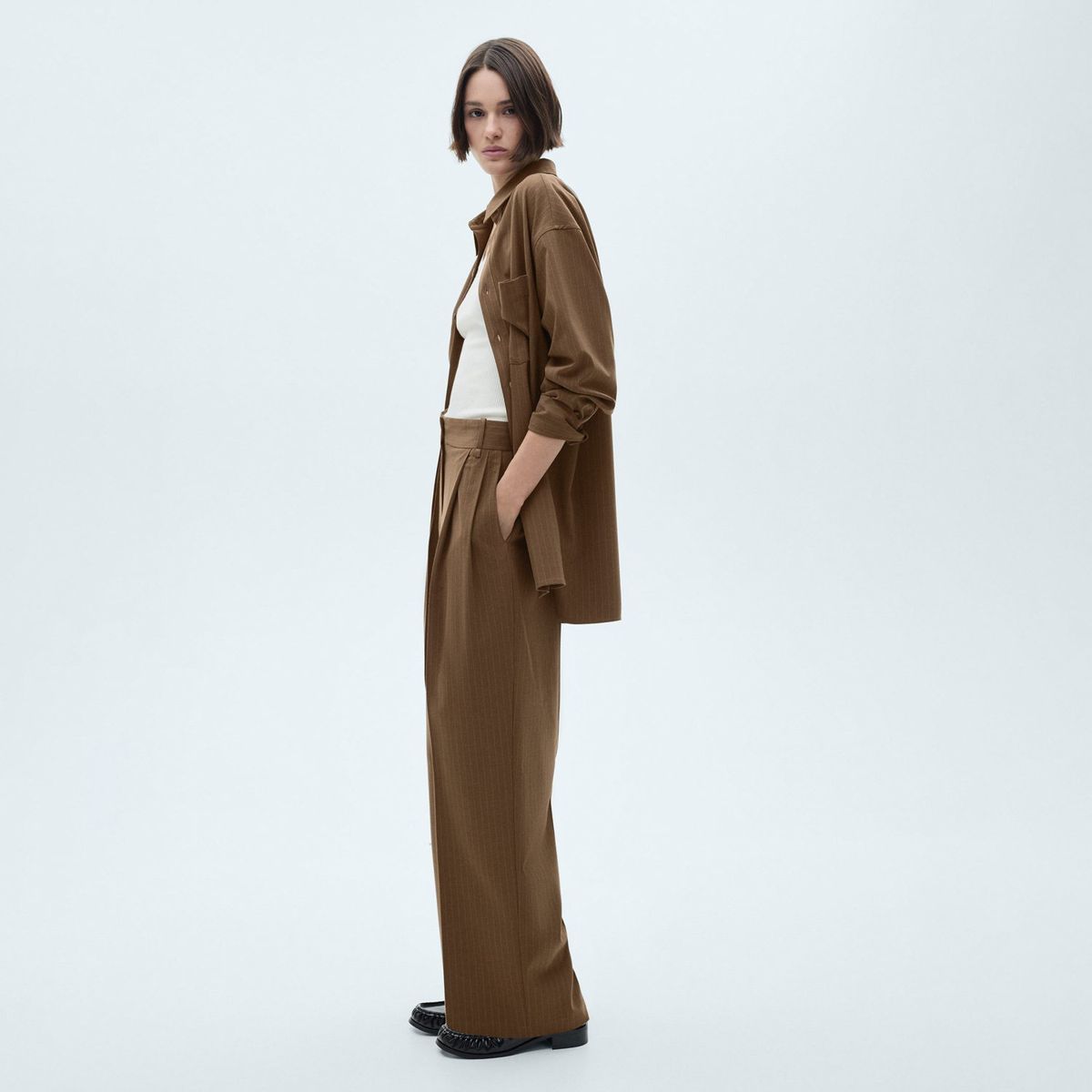 MANGO - Pantalón Raya Diplomática Mujer Mango