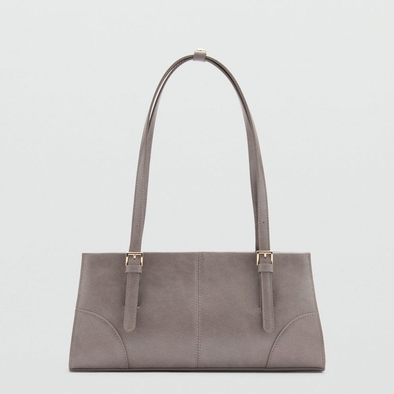 MANGO - Bolso Hombro Hebillas Mujer Mango