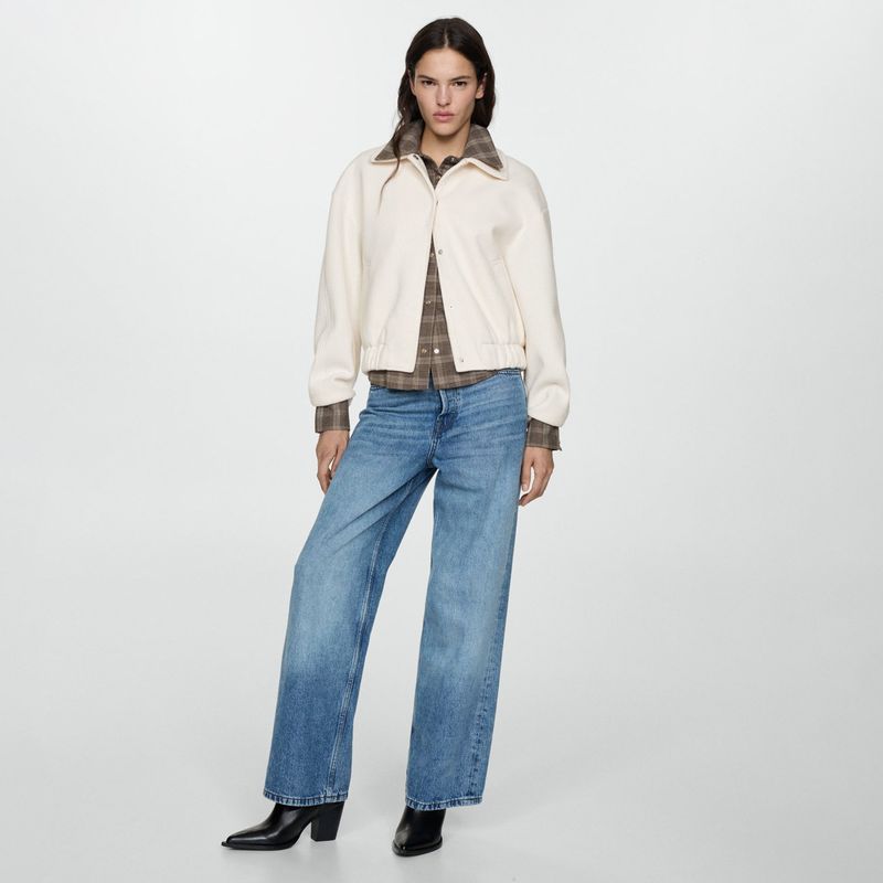 MANGO - Chaqueta Bomber Bolsillos Mujer Mango