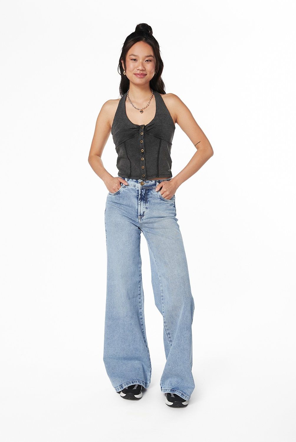 EFESIS - Jeans Palazzo Tiro Alto Mujer Efesis
