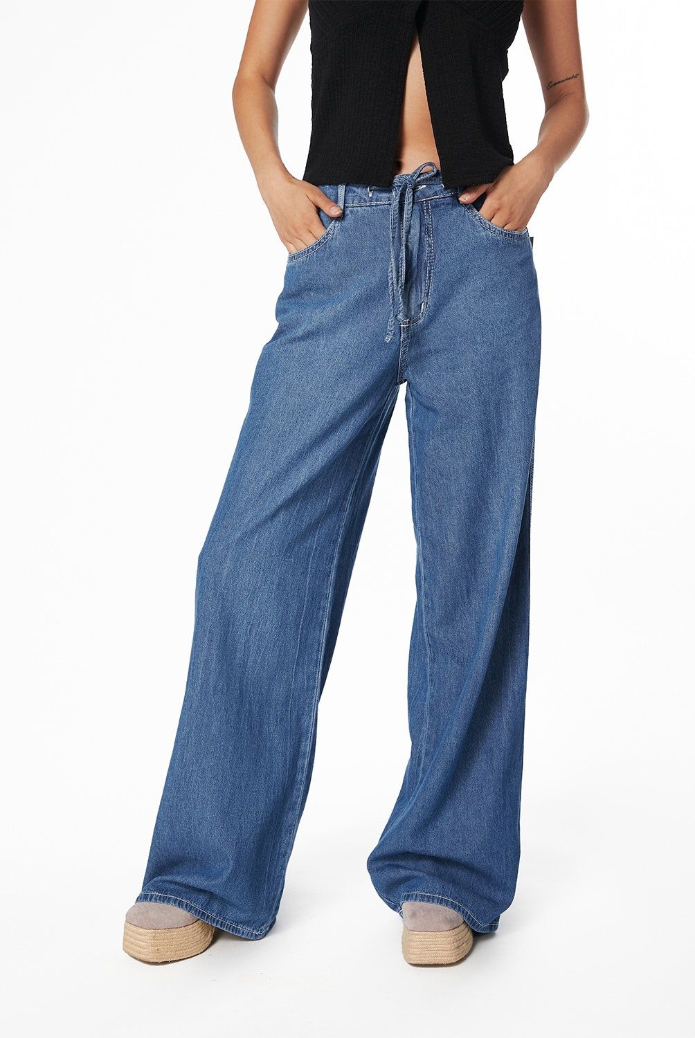 EFESIS - Jeans Palazzo Tiro Alto Mujer Efesis