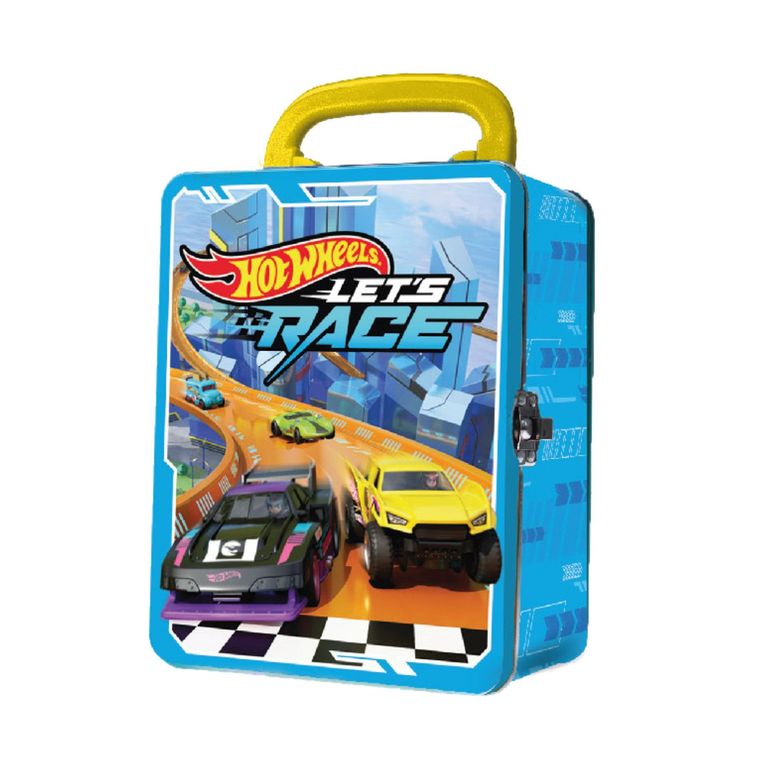 Caja Metálica Portautos Diseño B Hotwheels