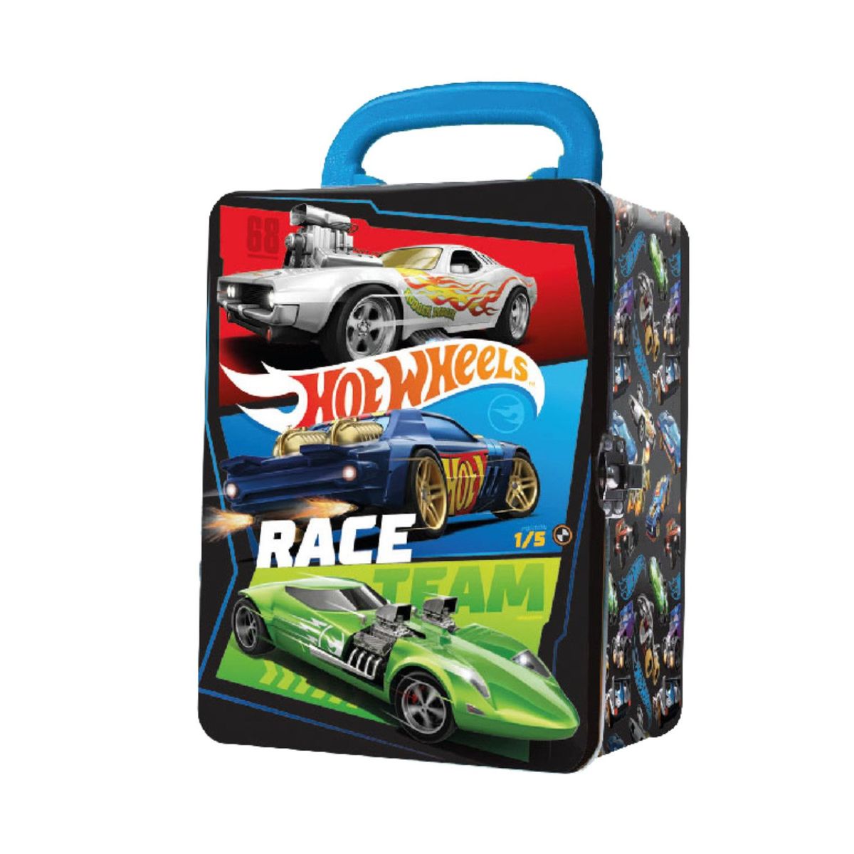 HOT WHEELS - Caja Metálica Portautos Diseño C Hotwheels