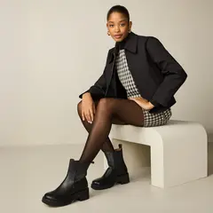 CAMPER - Botín Mujer Cuero Negro