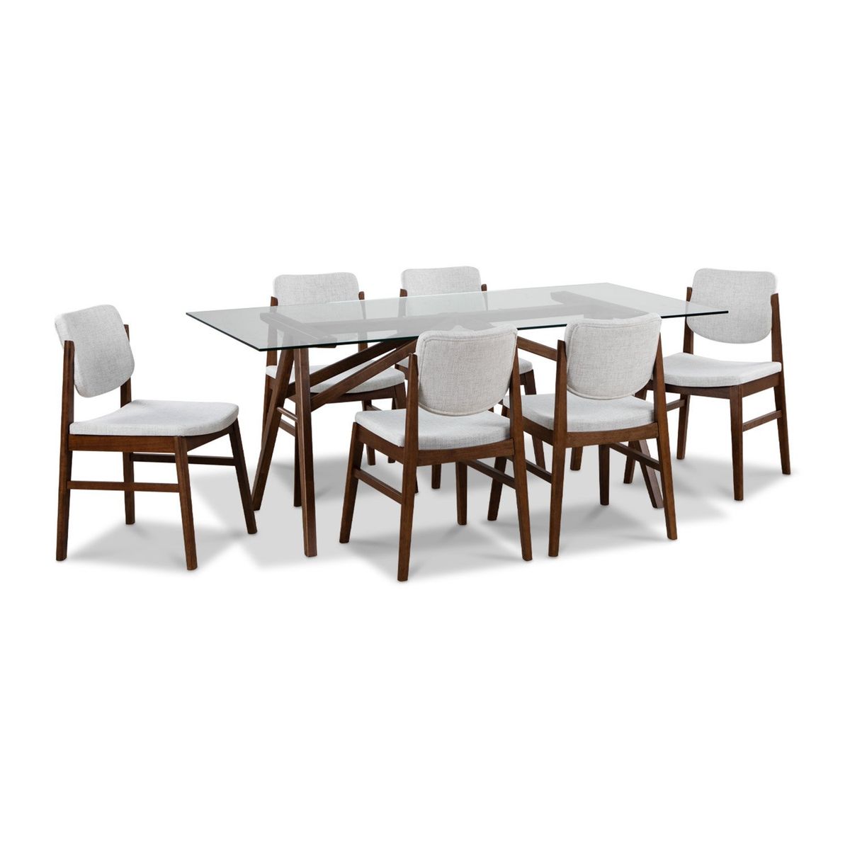 CIC - Juego De Comedor De Vidrio New York 6 Sillas Cic