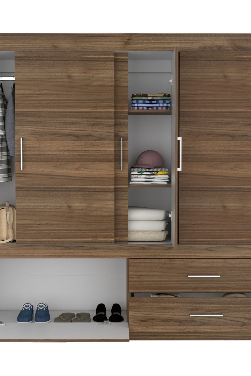 TUHOME - Closet Allegro 4 Puertas 2 Cajones - Gales Tuhome