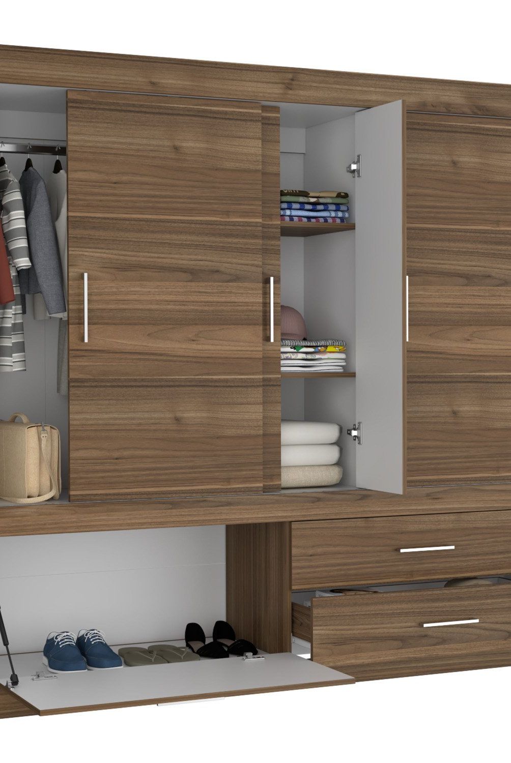 TUHOME - Closet Allegro 4 Puertas 2 Cajones - Gales Tuhome