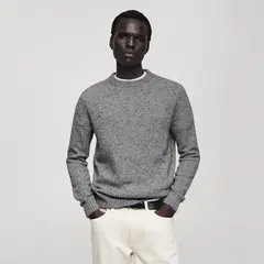 MANGO MAN - Sweater Punto Lana Jaspeada Hombre