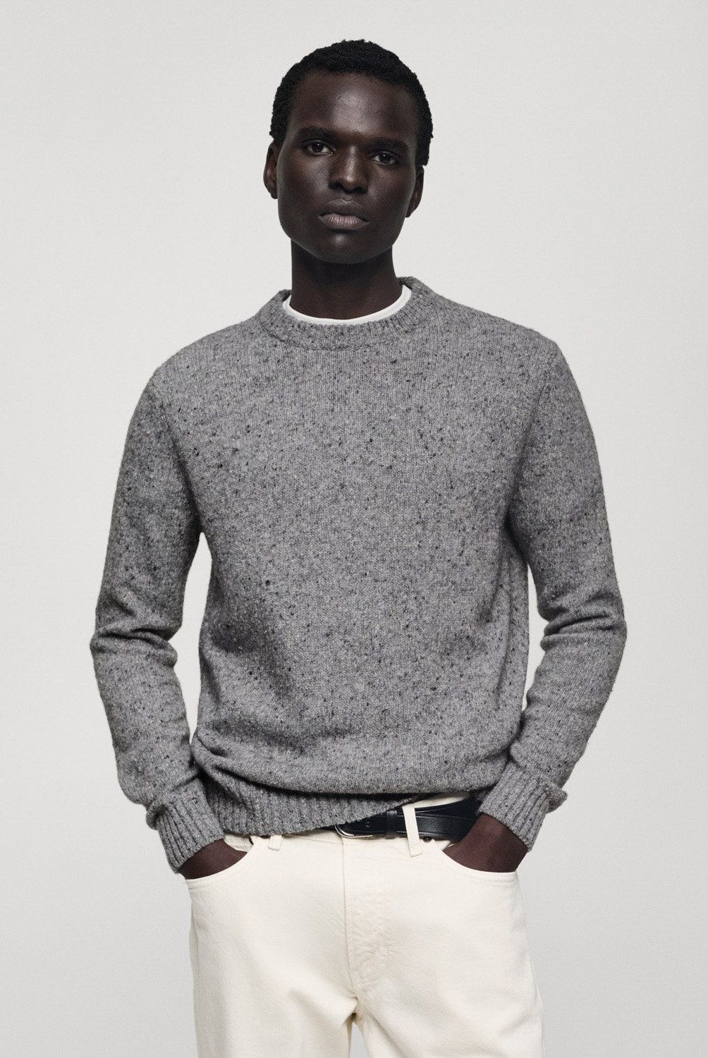 MANGO MAN - Sweater Punto Lana Jaspeada Hombre Mango Man