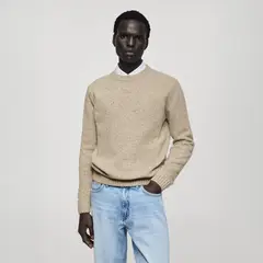 MANGO MAN - Sweater Punto Lana Jaspeada Hombre