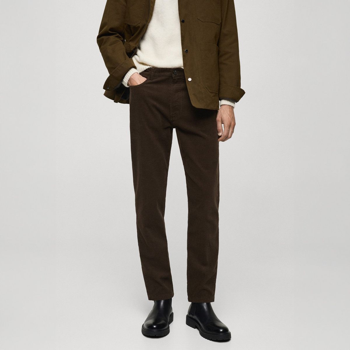 MANGO MAN - Pantalón Pana Regular Fit Hombre Mango Man