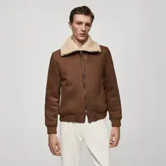 MANGO MAN - Chaqueta Doble Faz Borreguillo Hombre