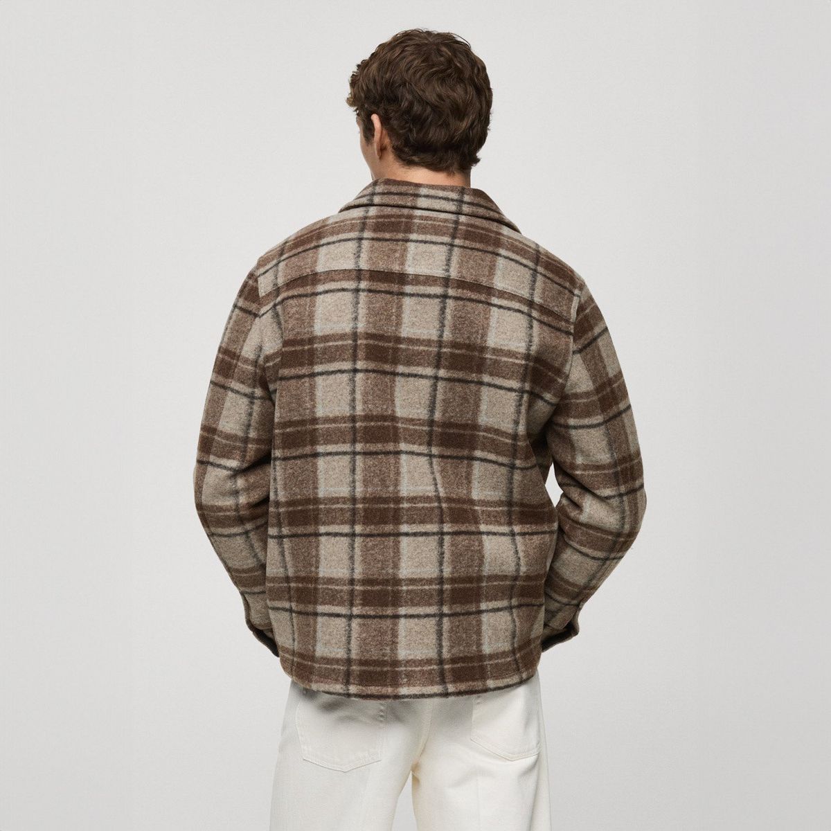 MANGO MAN - Chaqueta Franela Cuadros Hombre Mango Man