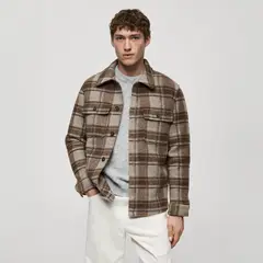 MANGO MAN - Chaqueta Franela Cuadros Hombre