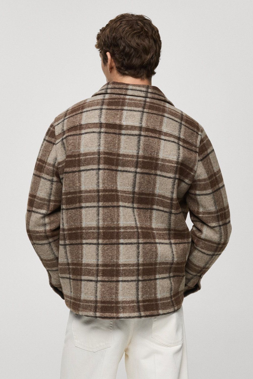 MANGO MAN - Chaqueta Franela Cuadros Hombre Mango Man