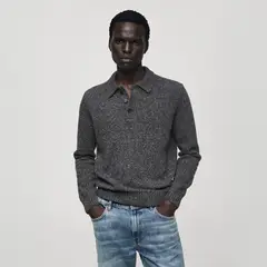 MANGO MAN - Sweater Punto Lana Jaspeada Hombre