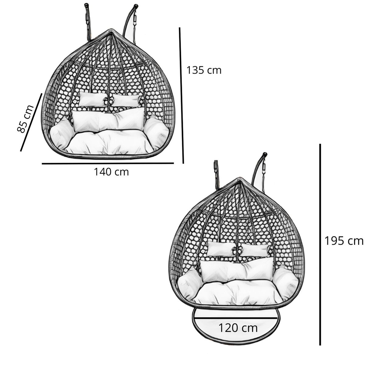 EL BARCO - Silla Colgante Xxl Hawái El Barco