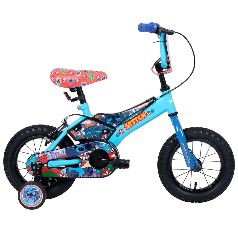 Bicicleta Infantil Unisex Stitch Aro 12 Azul