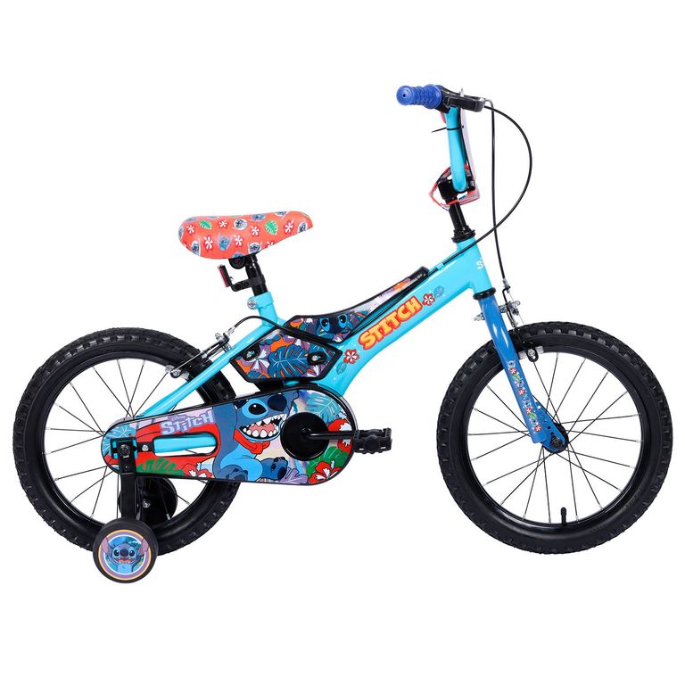 Bicicleta Infantil Unisex Stitch Aro 16 Azul