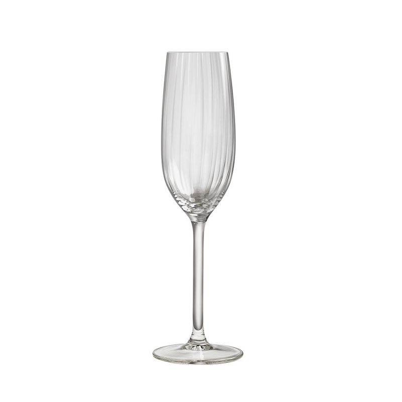 ROYAL - Set 4 Copas Vidrio 210 Ml Flauta Champagne Plissé Royal