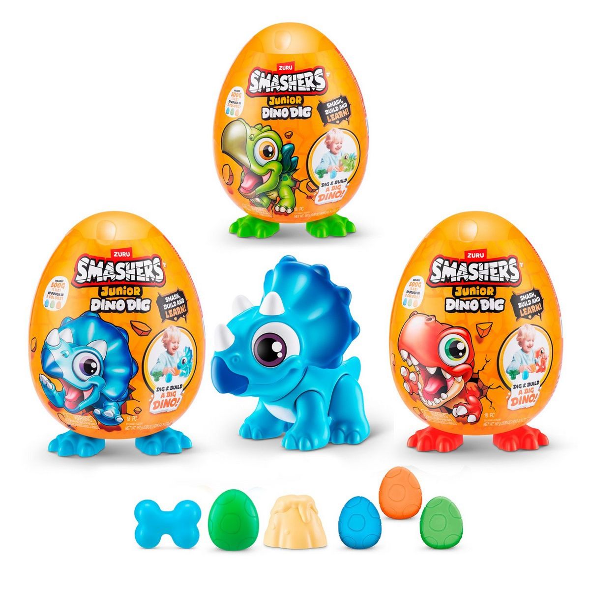 SMASHERS - Huevo Con Dinosaurio Junior Smashers