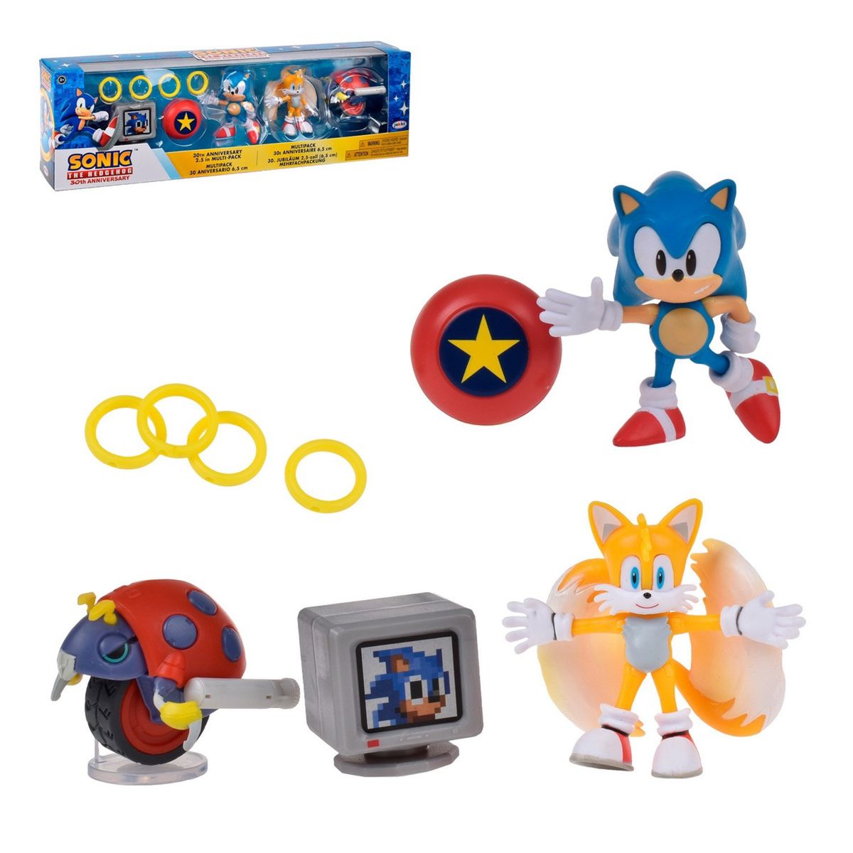 SONIC - Pack 3 Figuras De 6 Cms Sonic