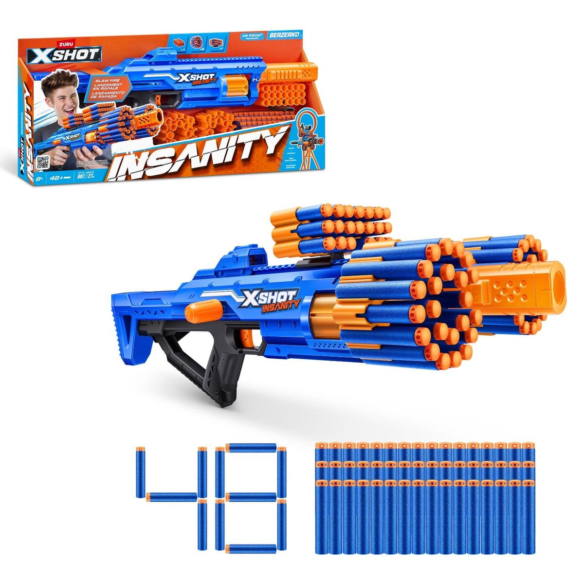 X-SHOT - Lanza Dardos Insanity Berzerko X-Shot