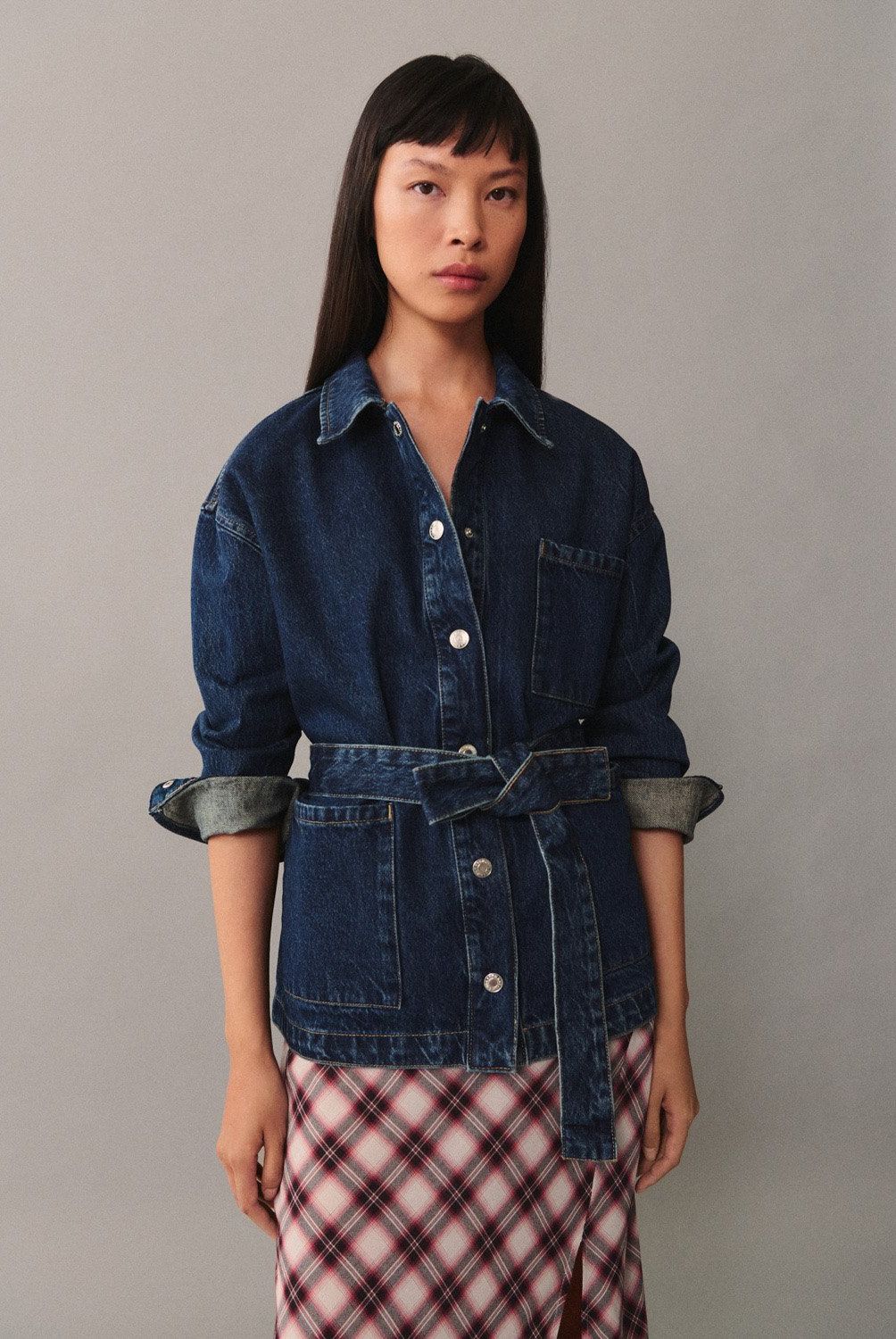 MANGO - Chaqueta Vaquera Lazo Mujer Mango