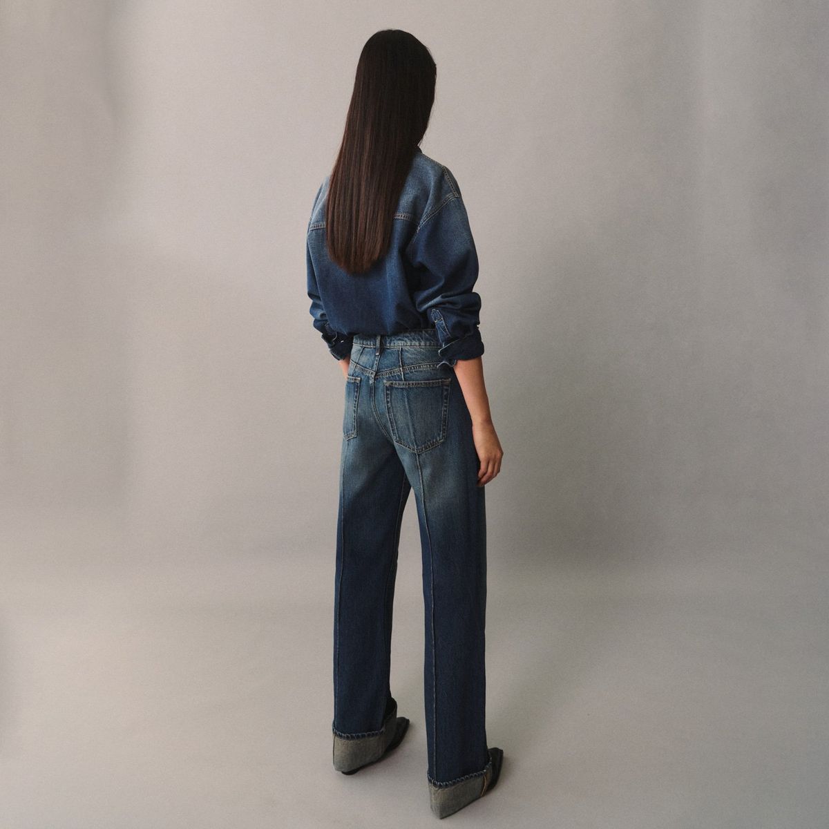 MANGO - Jeans Rectos Tiro Alto Mujer Mango