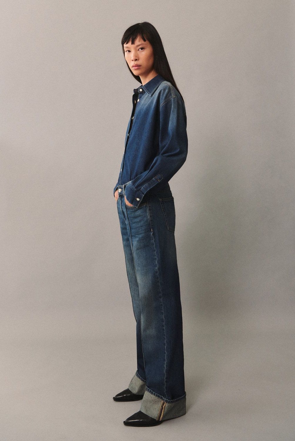 MANGO - Jeans Rectos Tiro Alto Mujer Mango
