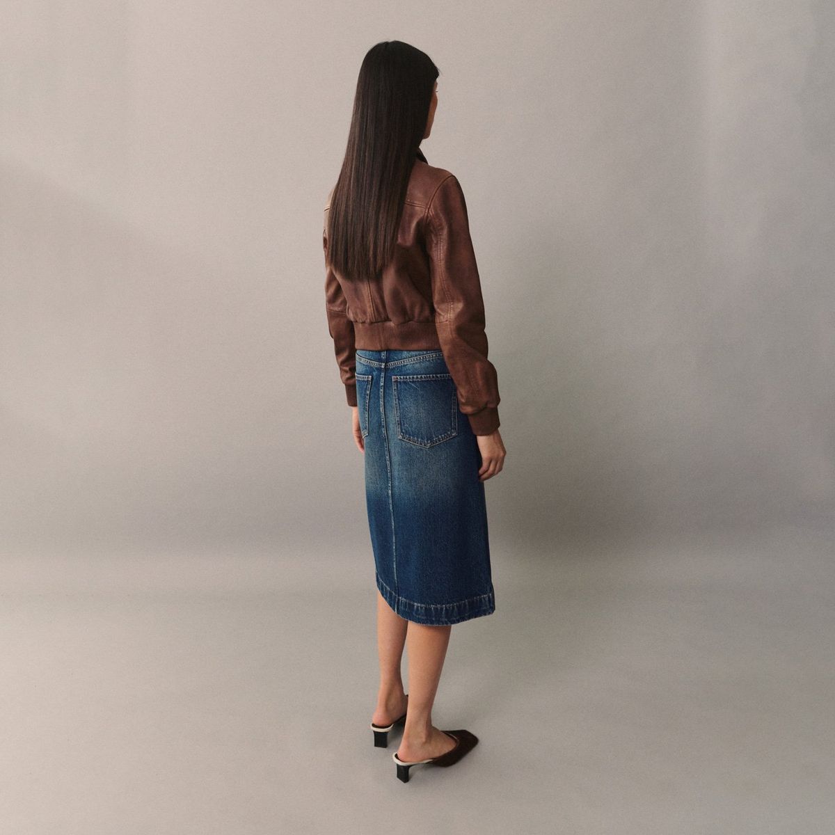 MANGO - Falda Midi Vaquera Mujer Mango