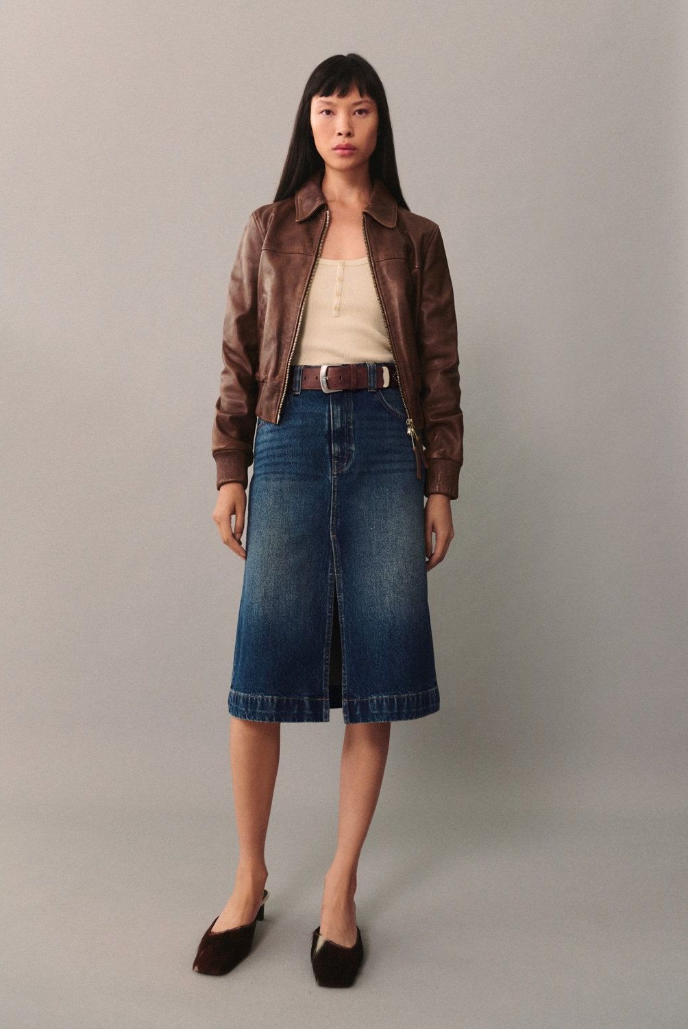 MANGO - Falda Midi Vaquera Mujer Mango