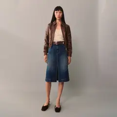 MANGO - Falda Midi Vaquera Mujer