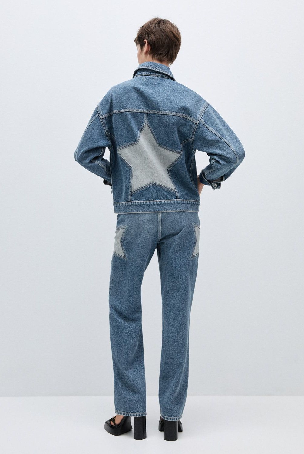 MANGO - Jeans Rectos Estrellas Mujer Mango