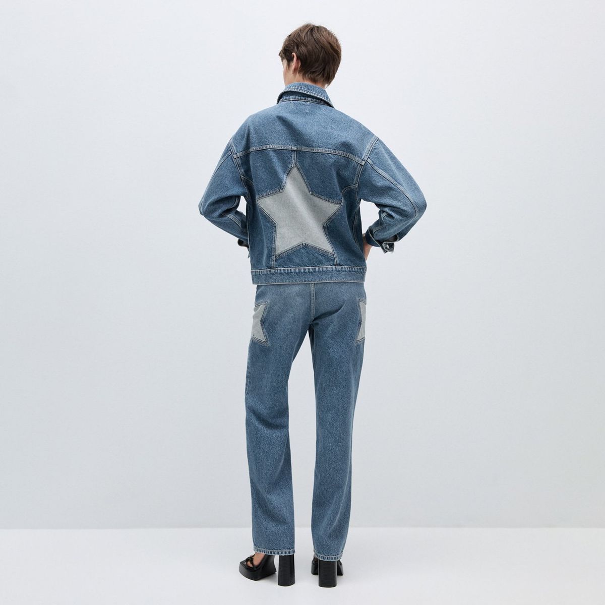 MANGO - Jeans Rectos Estrellas Mujer Mango