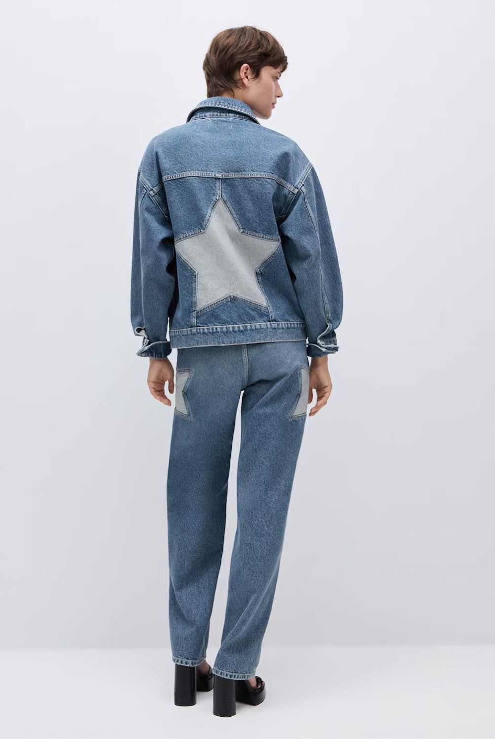 MANGO - Chaqueta Vaquera Estrella Mujer Mango