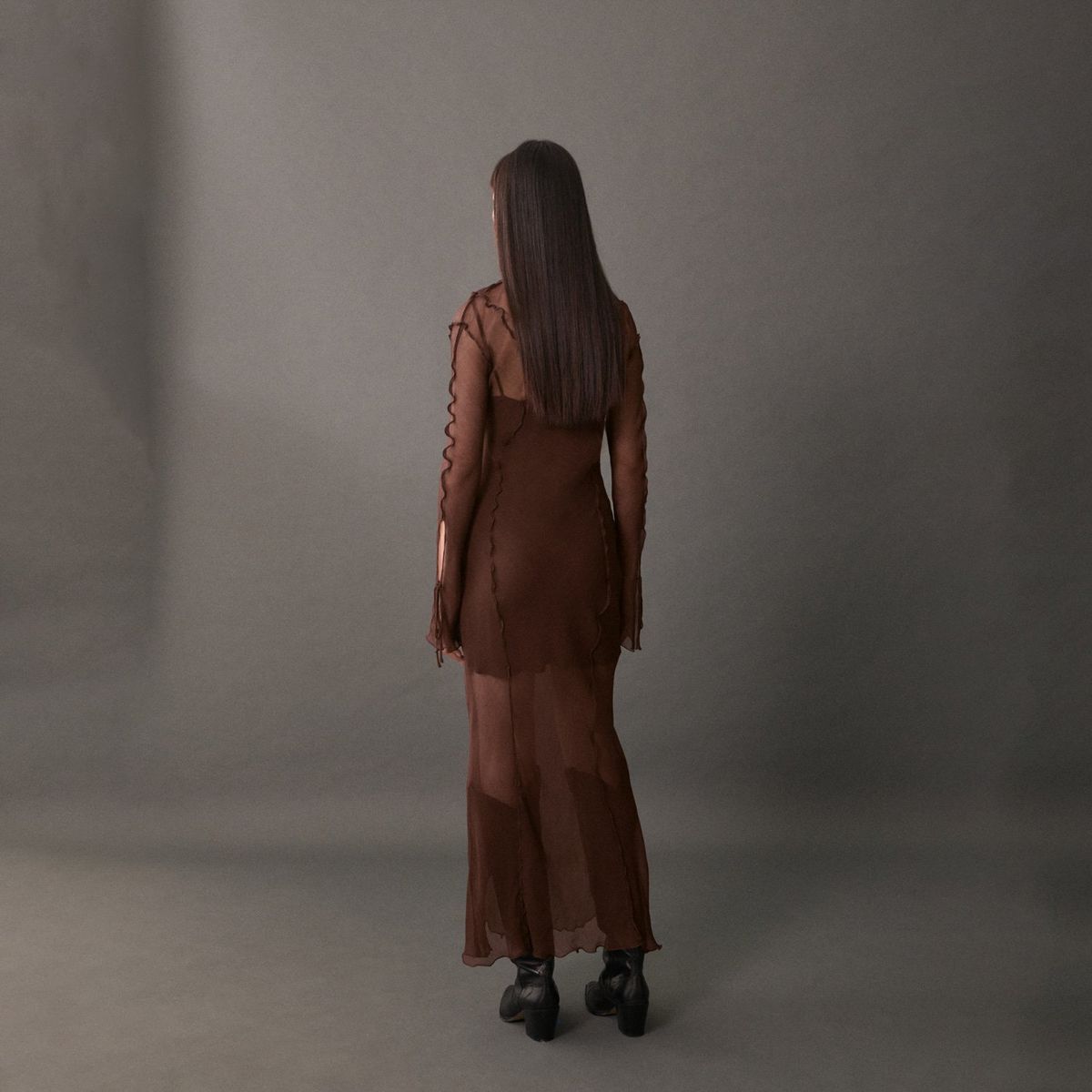 MANGO - Vestido Gasa Evasé Mujer Mango