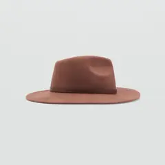 MANGO - Sombrero Lana Cinta Decorativa Mujer