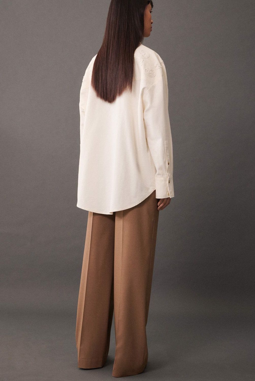 MANGO - Blusa Costuras Decorativas Mujer Mango