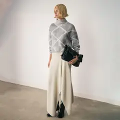 MANGO - Sweater Rombos Cuello Alto Mujer
